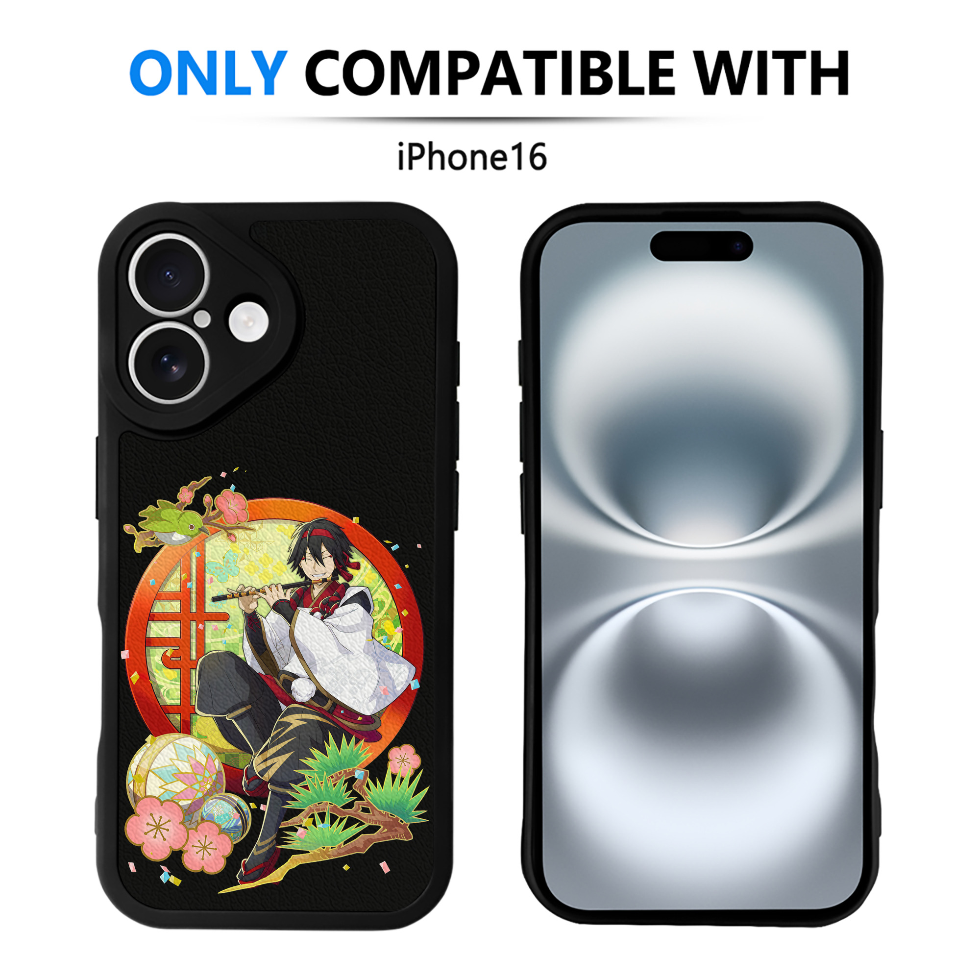 （画像用） 文豪ストレイドッグス Bungo Stray Dogs 【iPhone 16シリーズ対応】シリコンスマホケース（レザー調） 材質：シリコン